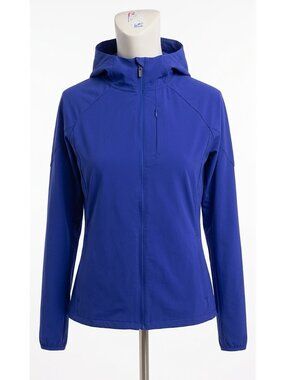 Athleta Womens Royal Blue Full Zip Hooded Activewear Jacket Size XXS